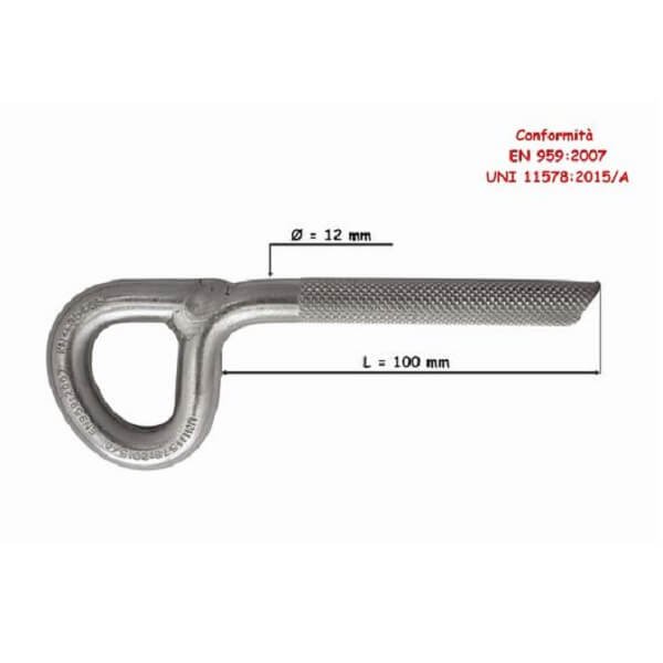 עוגן כימי 12ממ באורך 100ממ  one-piece MASTERFIX