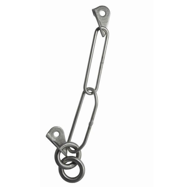 תחנת גלישה עם אוזניים בקוטר 10ממ שרשרת ו 2  טבעות עגולות סגורות