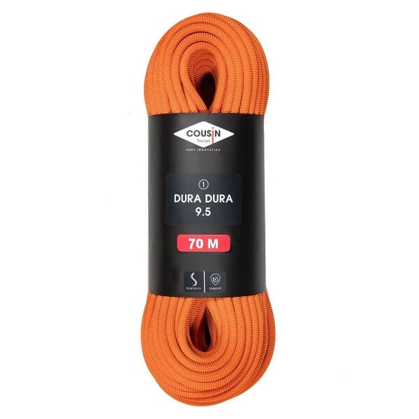 חבל טיפוס דינאמי 9.5ממ 70מ DURA DURA כתום