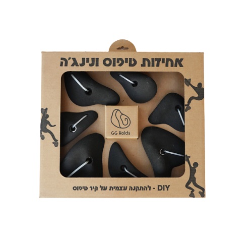 מארז 7 אחיזות טיפוס צבע שחור