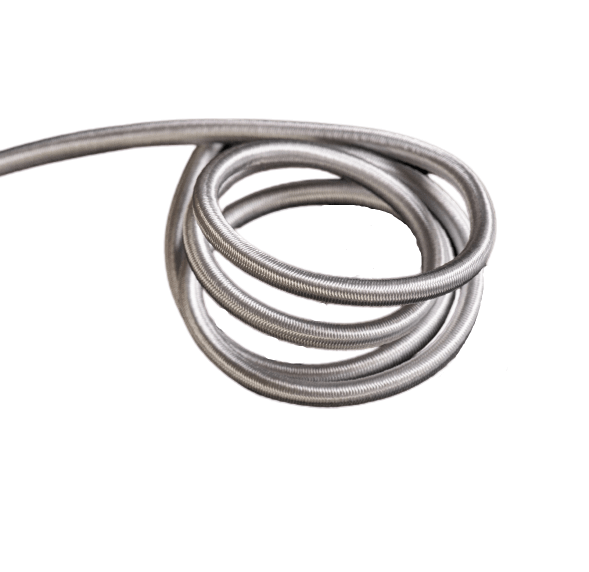 חבל בנג'י שחור במעטפת טקסטיל קוטר 8ממ